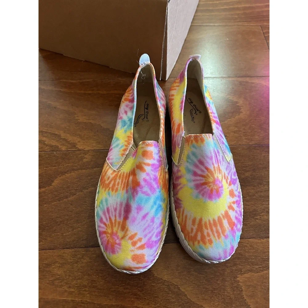 Easy Street Fresh Slip On Sneakers Tye-Dye NEW 7 W Womens‎ NEW